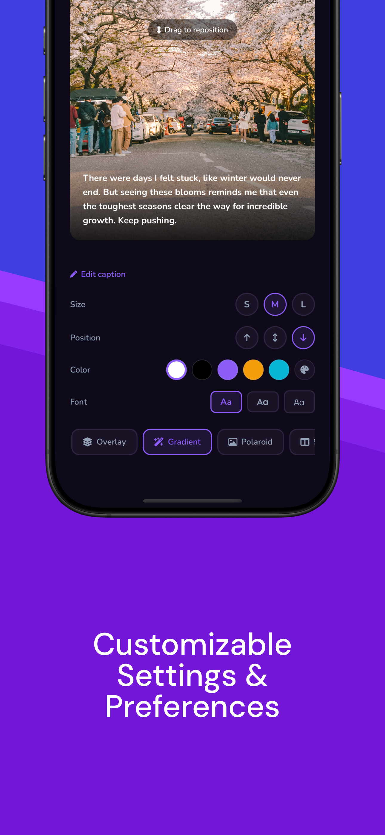CapnAI brand voice settings for personalized AI captions